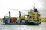ID 3949 CAPITAINE WALLIS (2003/5234grt/IMO 9264207, ex-PAC NATUNA. Renamed SOUTHERN PEARL) sails from Auckland, NZ showing a new port of registry..... Portsmouth, Dominica.

